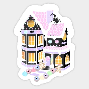 Pastel Goth Gingerbread House Sticker